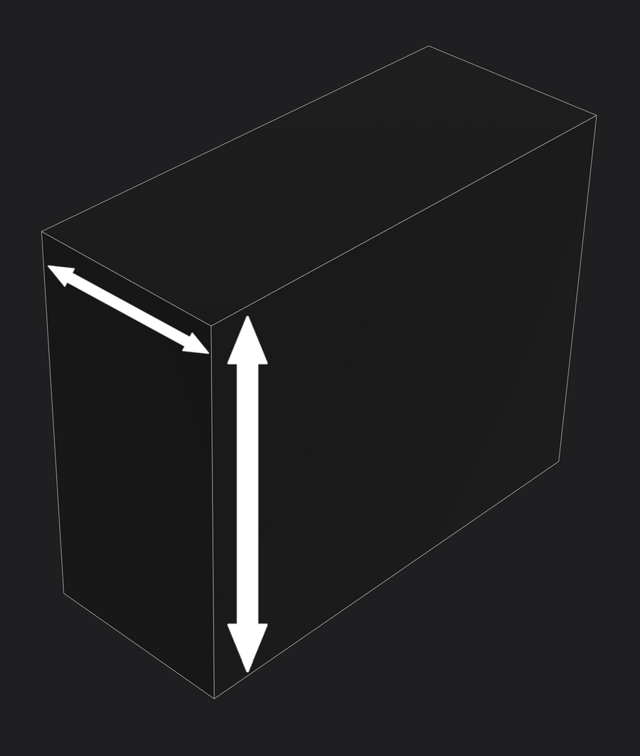 Measure the height and width of your PC case